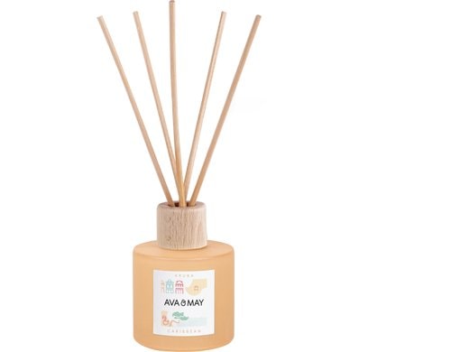 AVA & MAY Duftstäbchen Aruba 100ml, 6.6x6.6x20.2 cm, Rattan-Stäbchen
