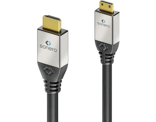 Sonero HDMI auf Mini HDMI Kabel 1.00m, High Speed, 4K UHD, HDR, 18Gbps