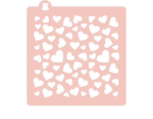 Cut my Cookies Schablone Herzen g&k 14 cm x 14 cm, Mylar