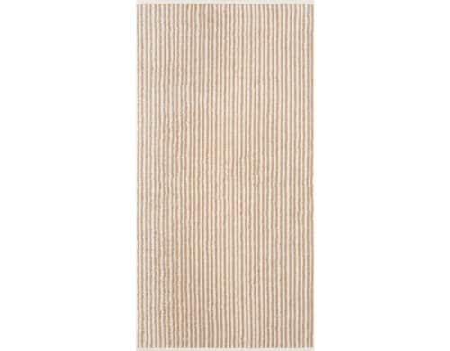 Cawö Duschtuch Two-Tone Stripe natur, 80 x 150