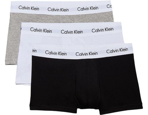 Calvin Klein 3P Low Rise Trunk Black/White/Grey Heather, L
