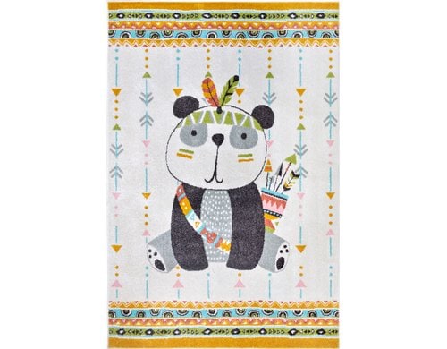 Hanse Home Kinderteppich Panda 100% Polypropylen, 160x235x0.7cm, Cream