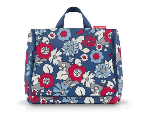 Reisenthel Kosmetiktasche toiletbag XL florist indigo, 28 x 25 x 10 cm