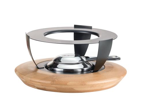 Koenig Fondue-Rechaud Bamboo silber