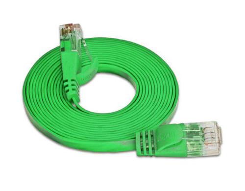 Wirewin Slim Patchkabel: UTP, 0.15m, grün Cat.6, AWG36, Klinkenschutz, Längenaufdruck