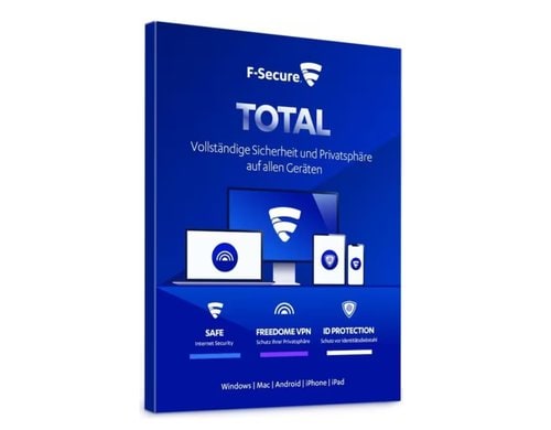 F-Secure Total - Attach Aktion Box, Voll, 3 Geräte, 1 Jahr, ML