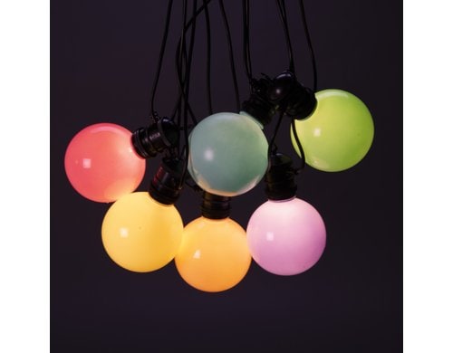 Konstsmide Lichterkette Globe Change bunt 10x LED pastellfarb, solar, inkl. Fernbedie