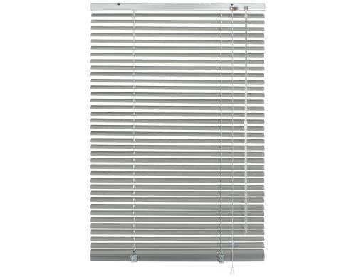 Gardinia Aluminium-Jalousie 25 mm, Silber 80 x 130 cm, Stahl/Alu, inkl. Befestigung