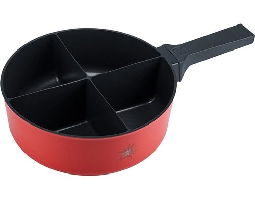 4 Fondue Caquelon Rot rot, Durchmesser 25cm