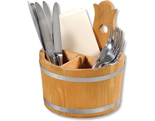 Kesper Besteckbox Kieferholz, Ø 17 cm, Höhe: 20 cm