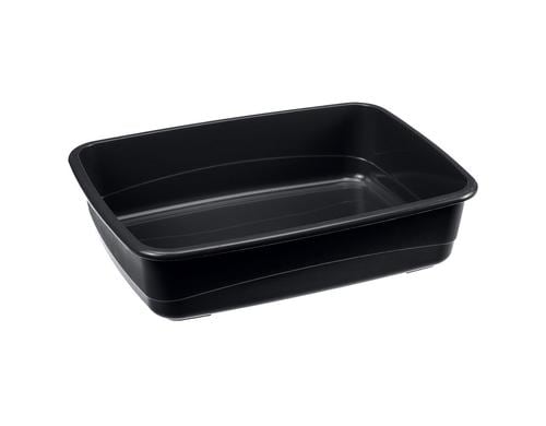 Ferplast Katzentoilette Nip 10 schwarz 46.5x35.5x11.5cm, ohne Rand