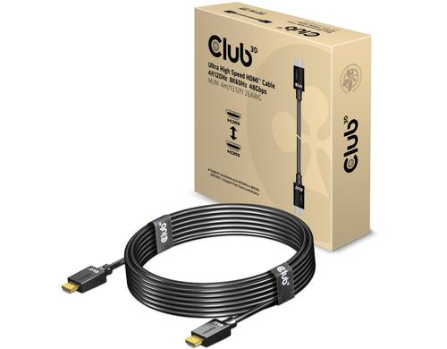 Club 3D, Ultra High Speed HDMI 2.1, 8K 60Hz 4K 120Hz, 48Gbps, Kabel, 4.0 Meter 26AWG