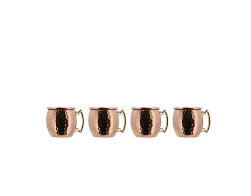 Lyngby Shotglas Moscow Mule 8cl, 4 Stück Stahl, 6x4.5x4.5 cm (LxBxH)