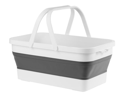 KOOR faltbares Waschbecken 45.5x28.5x19cm, grau-weiss