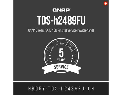 QNAP 5 Jahre 5X13 NBD (onsite) Service (CH) NBD5Y-TDS-h2489FU-CH, Electronic copy