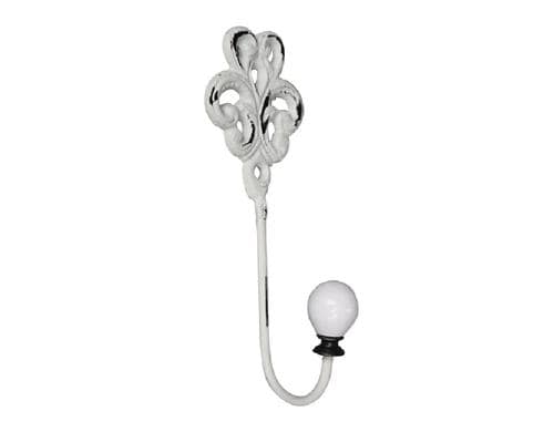 Chic Antique Wandhaken Antique Créme Eisen, Porzellan, 16x6x5 cm (LxHxB)