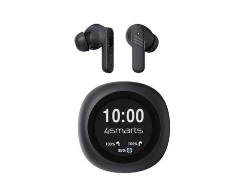 4smarts SkyBuds Screen ANC Schwarz, 5h Wiedergabe, BT 5.4