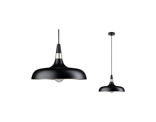 Pendelleuchte Juna E27 max. 20W Schwarz Schwarz matt, Champagner dimmbar Metall