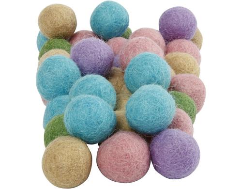 Creativ Company Filzkugeln pastell 64 Stück, 20 mm
