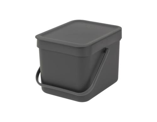 Brabantia Sort & Go Abfallbehälter Inhalt 6 Liter, grey