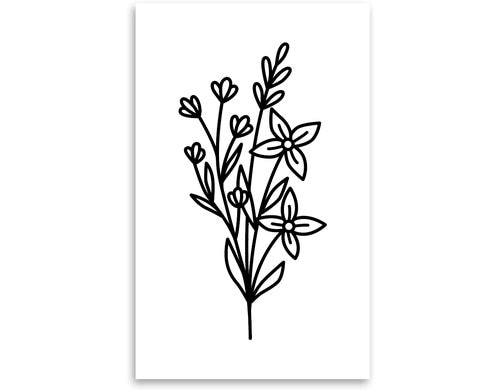 minink Tattoo Lilien Blumenstrauss Grösse: M (3.1 cm x 6.3 cm)