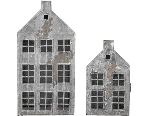 Bloomingville Laternen Heidrun, 2er Set Metall, 1.5x8x23 cm / 18x11x35.5 cm (LxTxH)