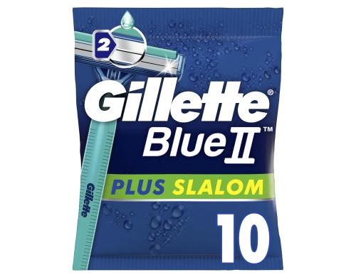 Gillette Einweg Rasierer Blue II Pl Sl.10er 10 Stück, Plus Slalom