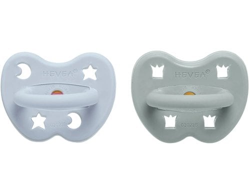 Hevea Schnuller Orthodontic Doppelpack Cottage Blue & Gorgeous Grey / 3-36 Mt.