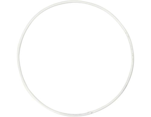 Creativ Company Metallring 10 cm 10 Stück, 2 mm, weiss