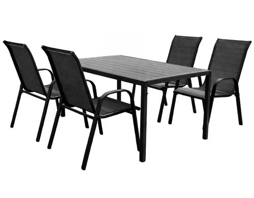 COCON Gartentisch-/Gartenstuhl Set 1x Gartentisch, 2x 2er Set Gartenstühle
