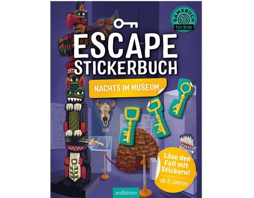 Escape Buch - Nachts im Museum Stickerbuch - Alter: 8+