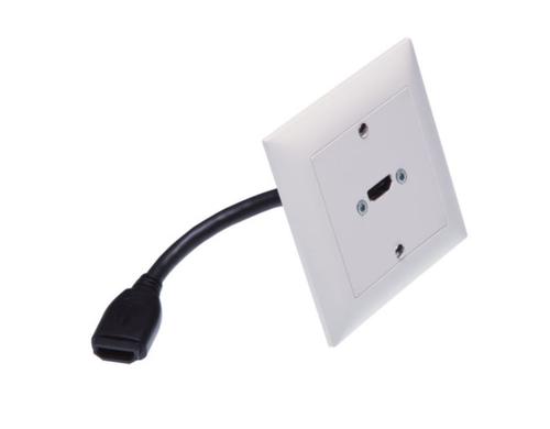 Feller EDIZIOdue UP HDMI Anschlussdose 1x HDMI Durchführung mit Kabel