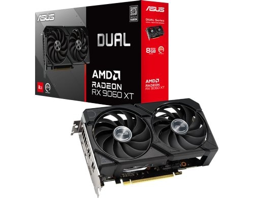 ASUS Dual Radeon RX 9060 XT 8G AMD Radeon RX9060 XT, 1x HDMI, 2x DP