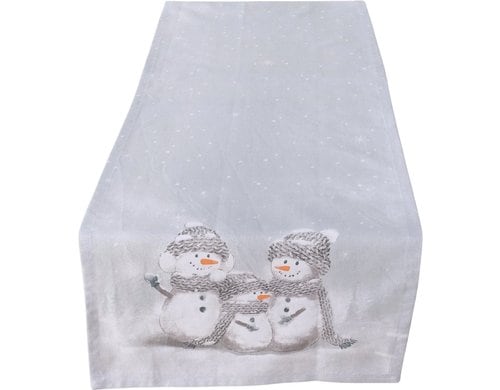 Boltze Tischläufer Frosty Textil, 140x40cm