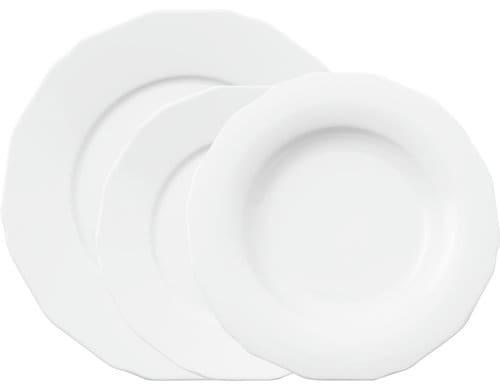 AK Teller Set 12-Teilig Garden Total White Porzellan