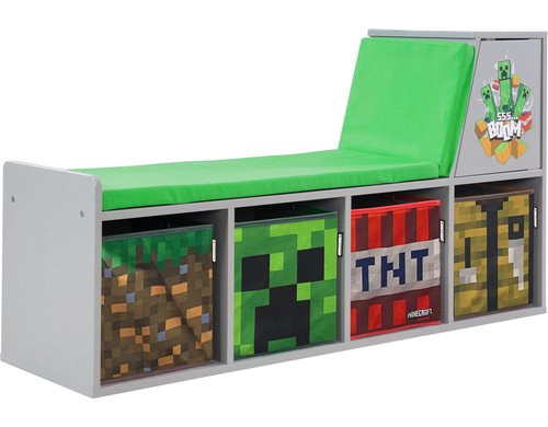 phoenix Minecraft Sitzbank/Leseregal 30x119x60cm