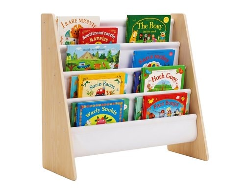 relaxdays Kinderregal mit 4 Stofftaschen Grösse: ca. 60 x 63 x 39 cm