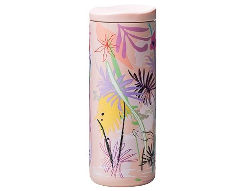 bioloco Thermo Kaffeebe. Neo-Marsh flowers 350ml, Edelstahl, PP Deckel Lock Funktion