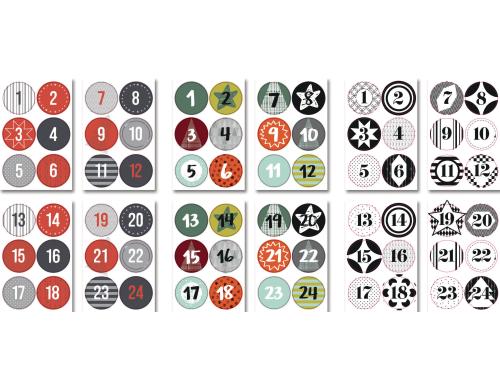 Folia Adventskalender Zahlen 12 Bogen