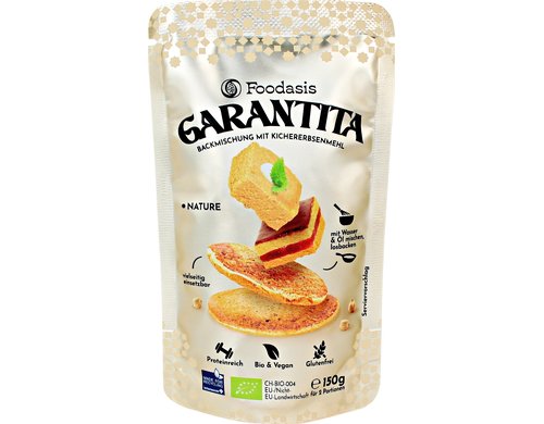 Foodasis Backmischung Garantita Nature 150g Backmischung mit Kichererbsenmehl