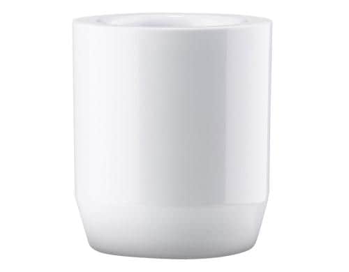 Zone Zahnputzbecher SUII 9cm weiss H 9 cm D 7.8 cm, Thermo Plastic Acryl