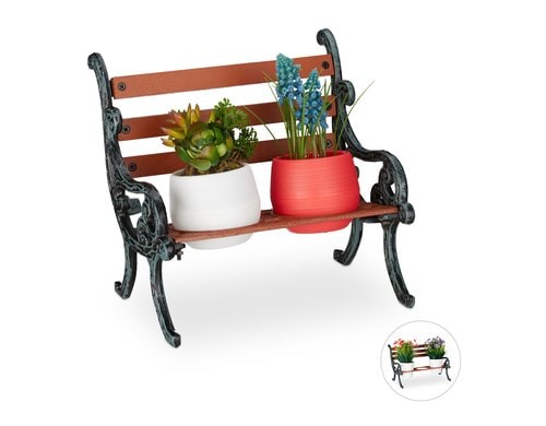 relaxdays Blumenbank Mini S H x B x T: ca. 20,5 x 24,5 x 17,5 cm