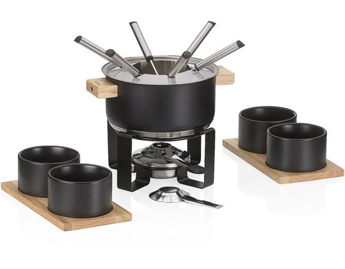 Kela Fleischfondue-Set Gunten Edelstahl/Porzellan, 1.6 Liter