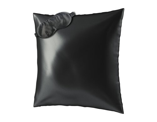 Ailoria BEAUTY SLEEP (80x80cm) Black 1x Silk pillow case, 1x Sleeping mask