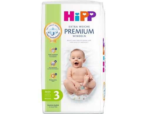 Hipp Babysanft Windeln Premium Gr. 3 / 54 Stück