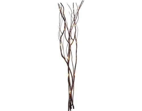 Star Trading Dekorativer Zweig Willow IP20, Warmweiss, Braun