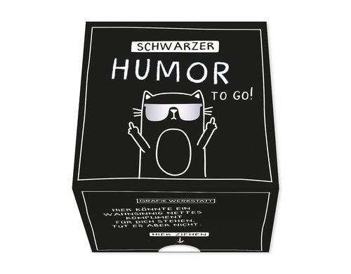 Grafik Werkstatt Message in a Box Schwarzer Humor to go
