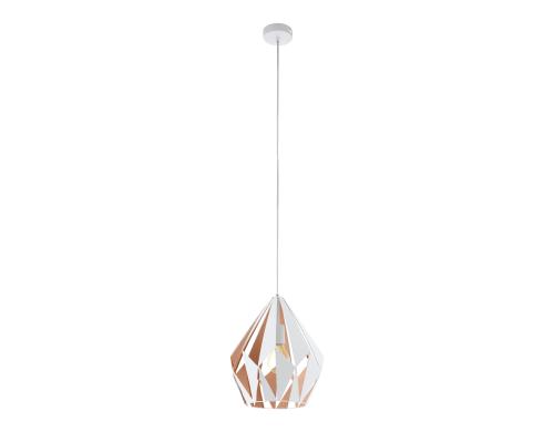 EGLO CARLTON 1 Hängel. weiss, honiggold Trend & Vintage / exkl. 1x E27 60W