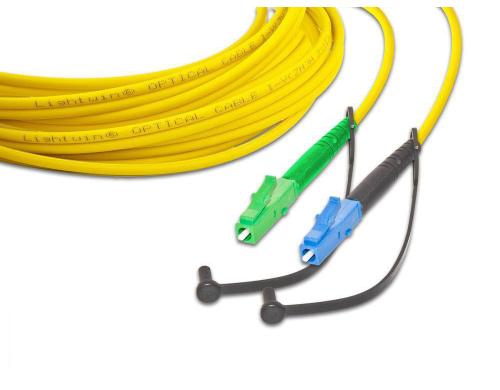 Lightwin LWL Simplex Patchkabel Singlemode 9/125µm, LC-LC/APC, 30.0m OS2