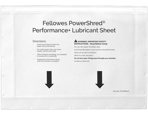 Fellowes Powershred Perfomance+Ölblätter 10 Blätter